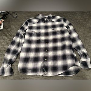 Mens lucky brand button down plaid